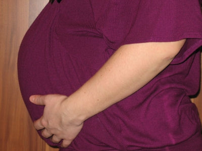 obrázek 40. týden těhotenství - bok