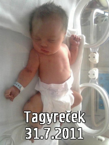 obrázek Tagyrek kdyz se narodil,byl v inkubátoru